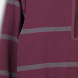 חולצת פסים עם רוכסן - חציל