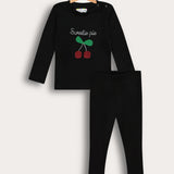 חליפת ריב עם דובדבנים - שחור