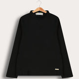 חולצת חצי גולף - שחור