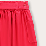 Bengali skirt with pocket - red