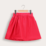 Bengali skirt with pocket - red