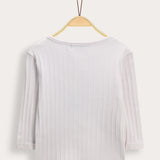 Rivet shirt with button-up detail - white