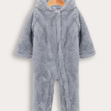 מעיל דובון מפרווה - כחול