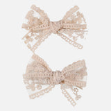 Lace brooch - beige
