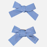 Soft leather mini brooch - DENIM