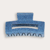 קליפס לשיער בסגנון ג'ינס - כחול