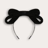 קשת אלגנטית עם סרט קטיפה - שחור