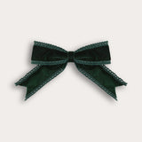 סיכת פפיון בסיומת סרוגה - ירוק