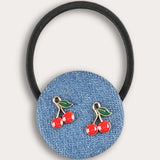 Cherry denim elastic band - DENIM