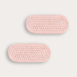 זוג סיכות בייבי סרוג - ורוד