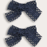 זוג סיכות מיני וינטאג' תחרה - נייבי