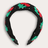 קשת סריג קרושה דובדבנים - שחור