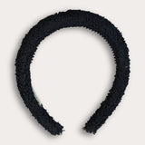 FUZZY hair bow - blue