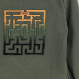 חולצה עם רקמת מבוך - זית