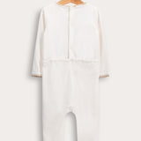 בייביגרו קטיפה עם רקמה - שמנת