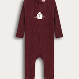 בייביגרו סריג עם דובי - בורדו