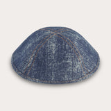 כיפה עמוקה מבד אריג - ג'ינס כהה