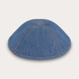 כיפה עמוקה מבד אריג - כחול