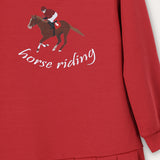 שמלת קפלים עם פתח ריב - אדום