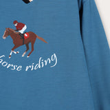 שמלת קפלים עם פתח ריב - כחול