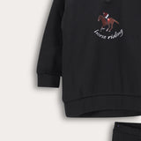 סט בייבי סיומת ריב - שחור