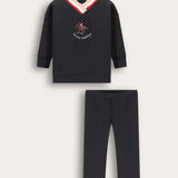 סט בייבי סיומת ריב - שחור