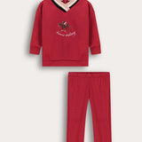 סט בייבי סיומת ריב - אדום