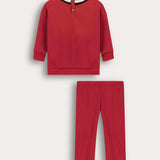 סט בייבי סיומת ריב - אדום