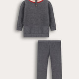 סט בייבי סיומת ריב - אפור