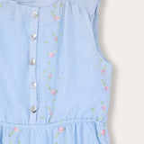 Striped midi sarafan for Shabbat - blue