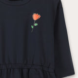 Back print style dress - Navy