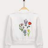 Floral print shirt - white