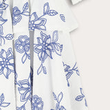 שמלת מעטפת פרחונית - כחול