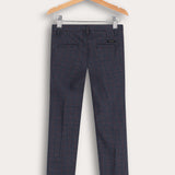 מכנסי משבצות ארוכים - נייבי