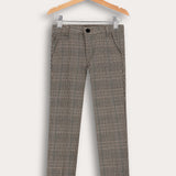 מכנסי משבצות ארוכים - ירוק