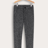 Long textured pants - white