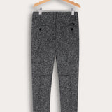 Long textured pants - white