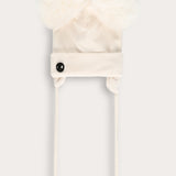 כובע גרב עם פונפונים - שמנת