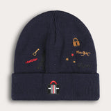 כובע ביני עם פאצ'ים - נייבי