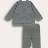 חליפה עם קישוטי ניטים - אפור