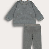 חליפה עם קישוטי ניטים - אפור