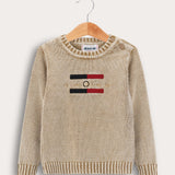 סוודר בייבי עם כפתורים - חרדל