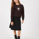 חולצה בסיומת אלכסונית - בורדו