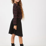 חולצה בסיומת אלכסונית - בורדו