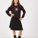 חולצה בסיומת אלכסונית - בורדו