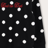 סוודר בייבי נקודות - שחור