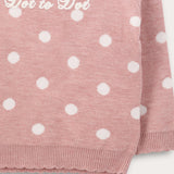 סוודר בייבי נקודות - ורוד
