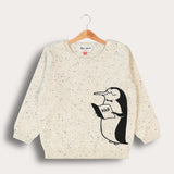 סוודר בייבי עם כפתורים - אבן