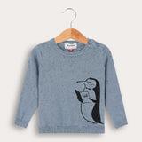 סוודר בייבי עם כפתורים - תכלת