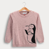 סוודר בייבי עם כפתורים - ורוד